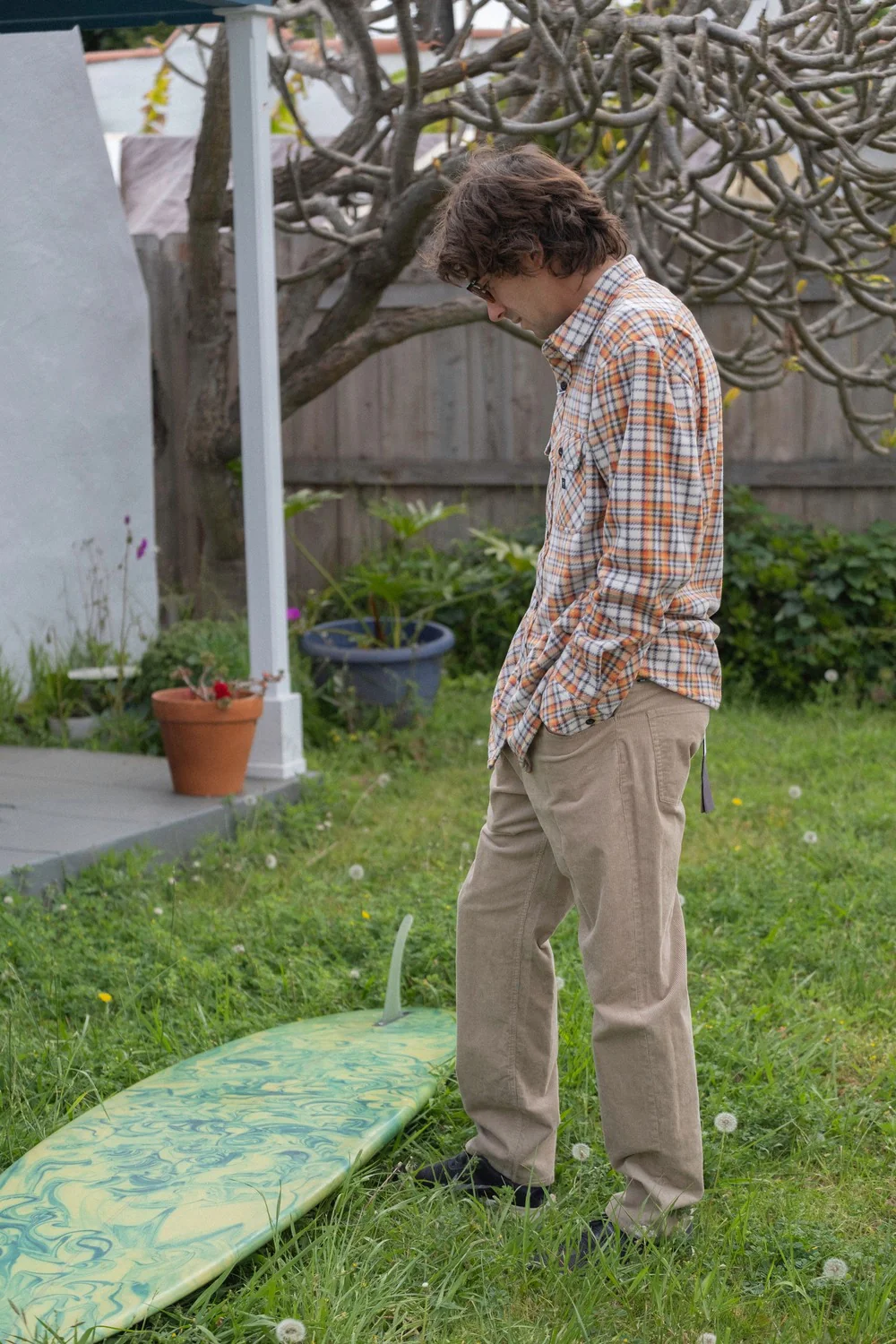 Border C Cord 5 Pkt Pant, KHA - Image 4