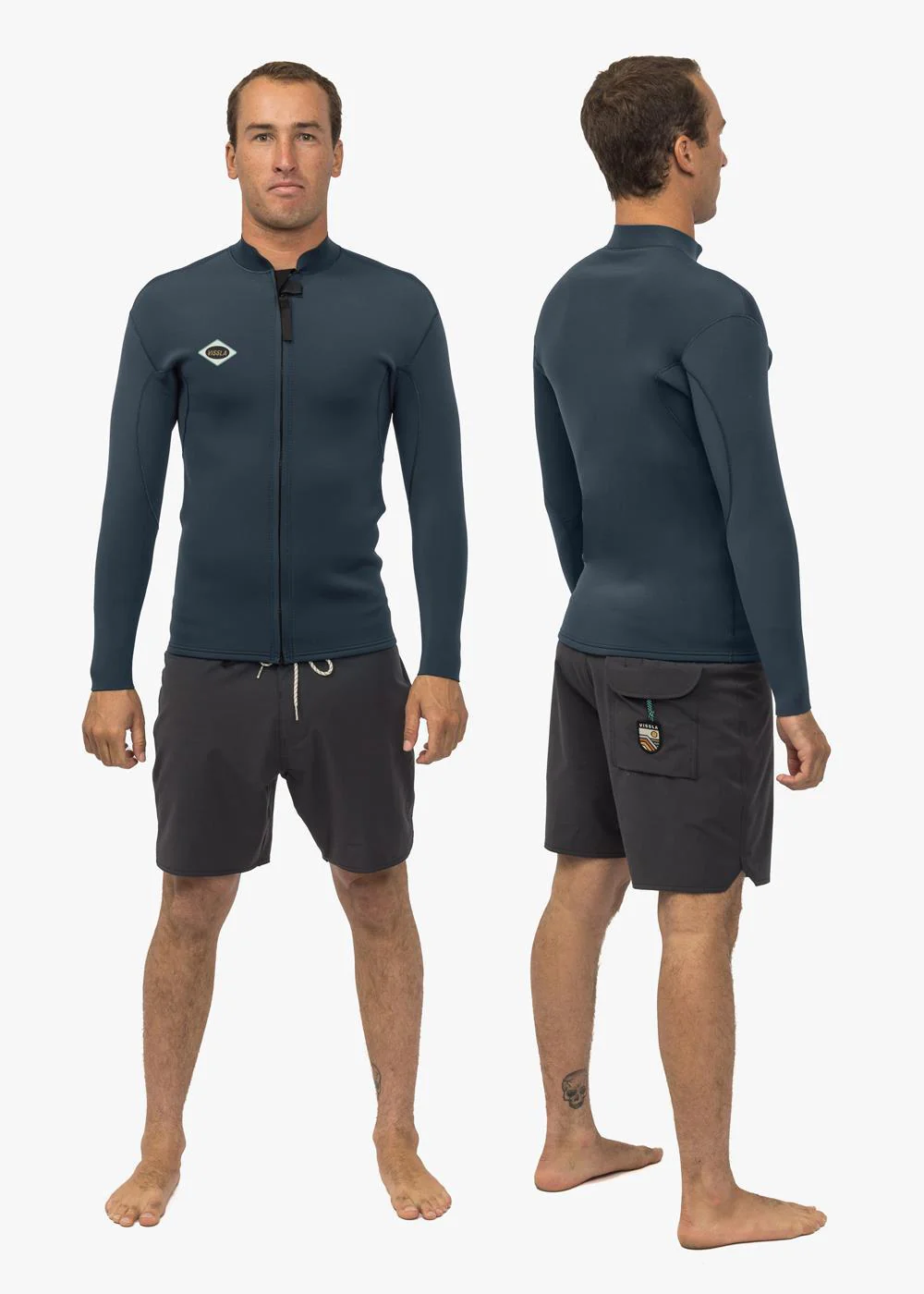 Solid Sets 2mm Front Zip Jacket, DKN - Image 4