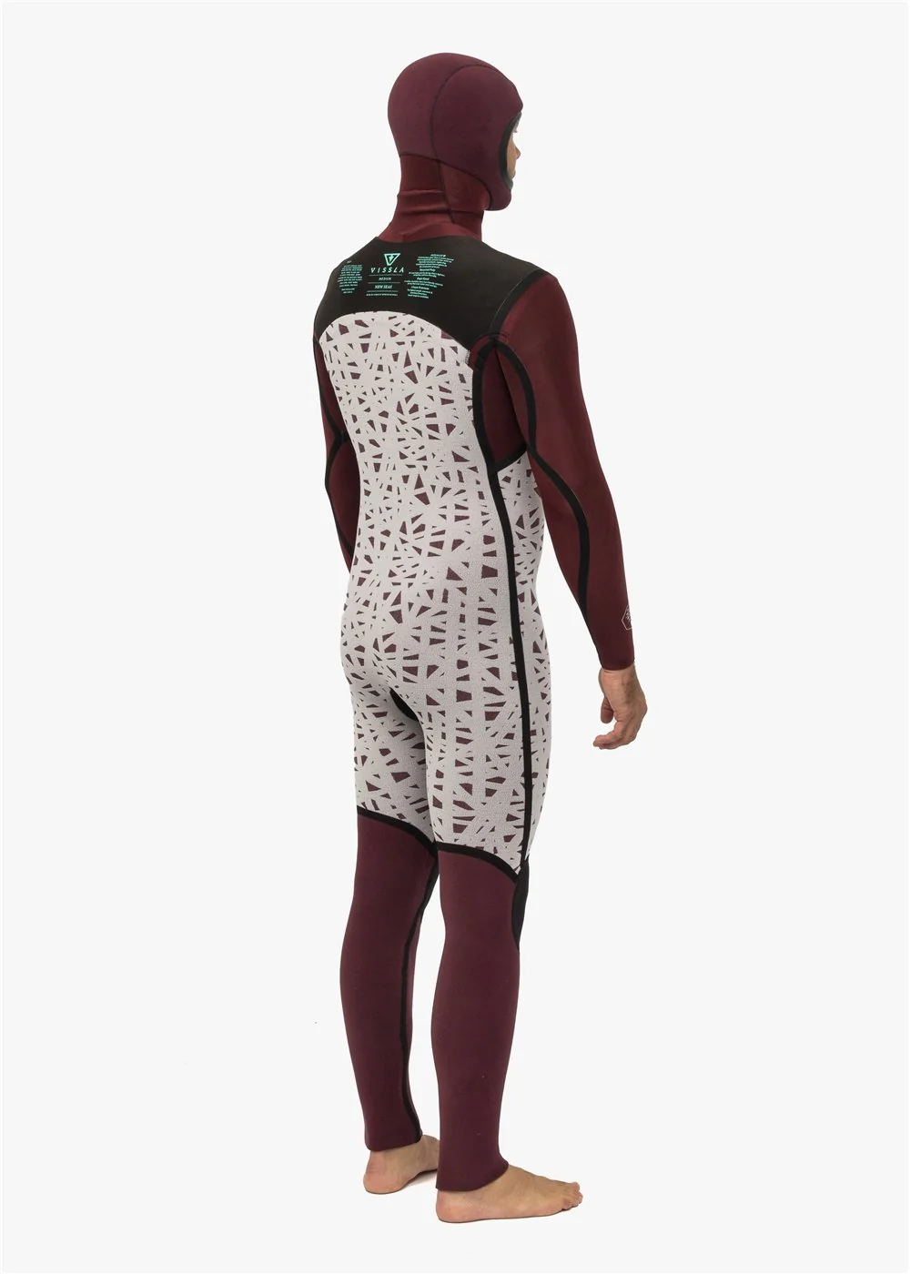 New Seas 4-3 Hooded U-Zip Wetsuit - Image 4