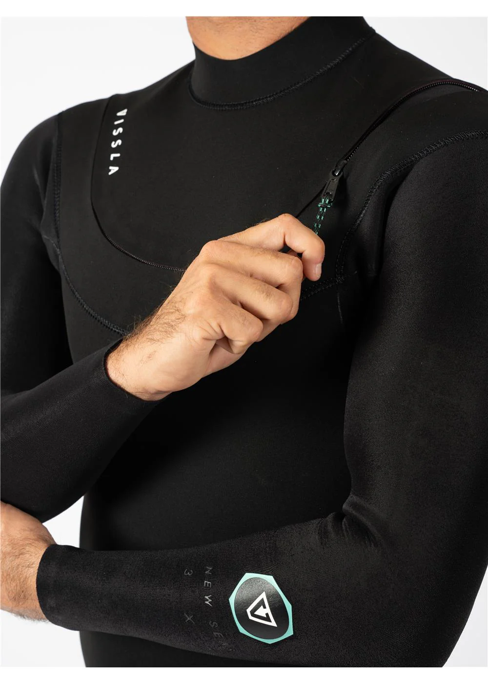 New Seas 4-3 U-Zip Wetsuit, GRA - Image 8