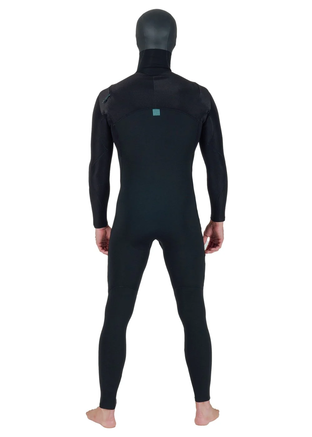 New Seas 5-4 U-Zip Hooded Wetsuit - BLK - Image 10