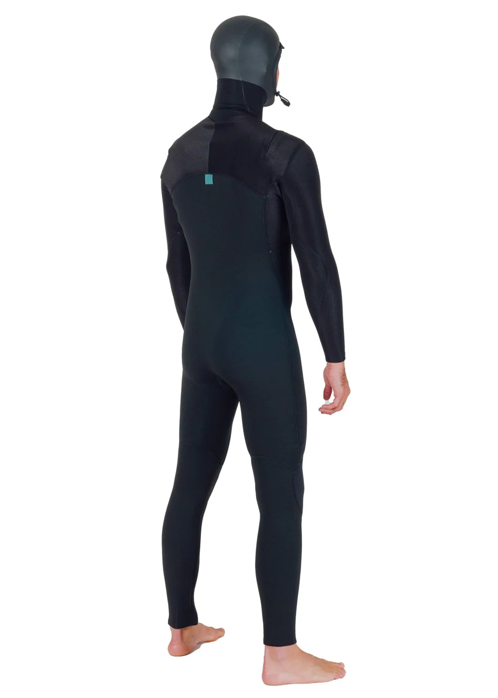 New Seas 5-4 U-Zip Hooded Wetsuit - BLK - Image 11