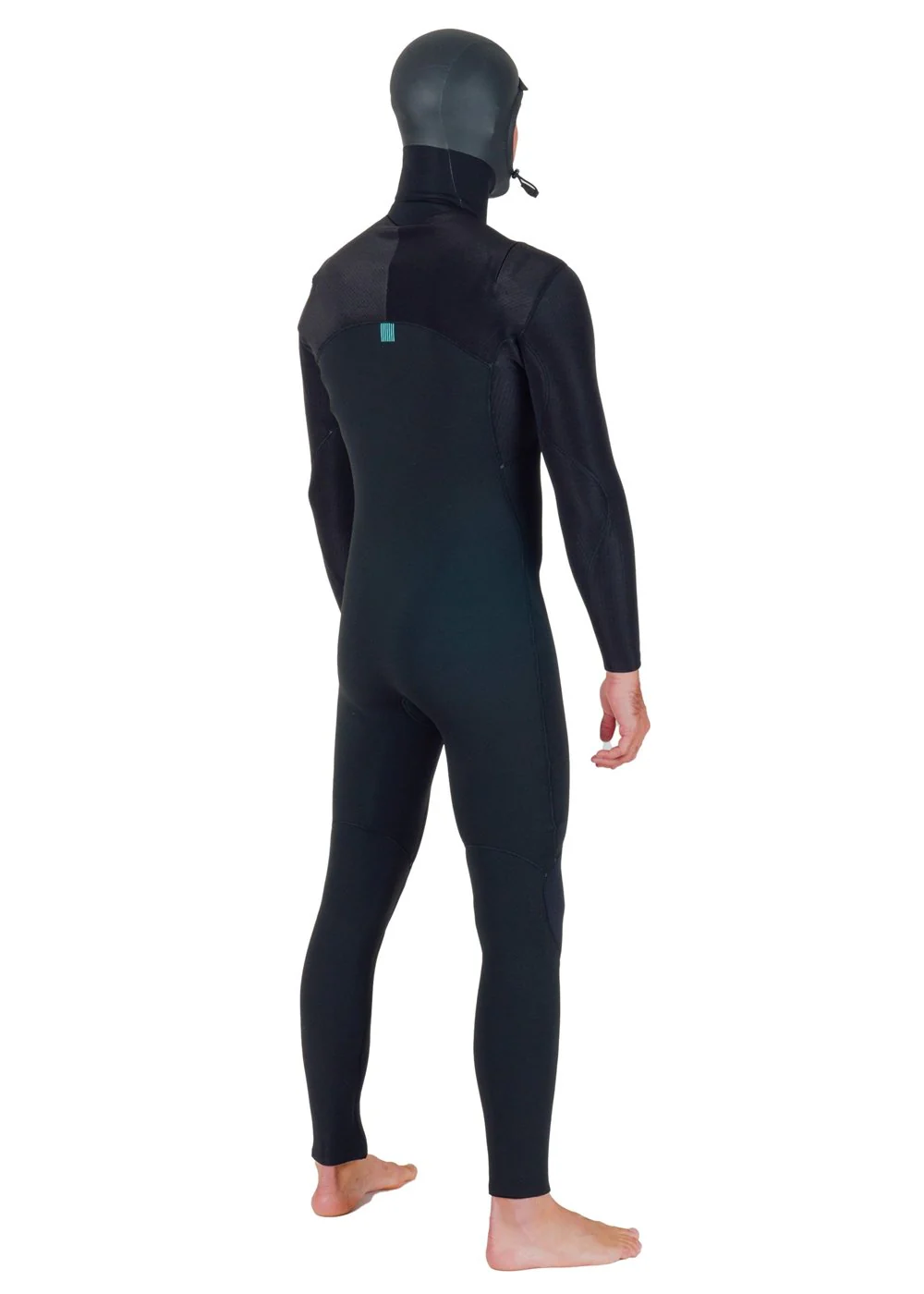 New Seas 5-4 U-Zip Hooded Wetsuit - BLK - Image 12