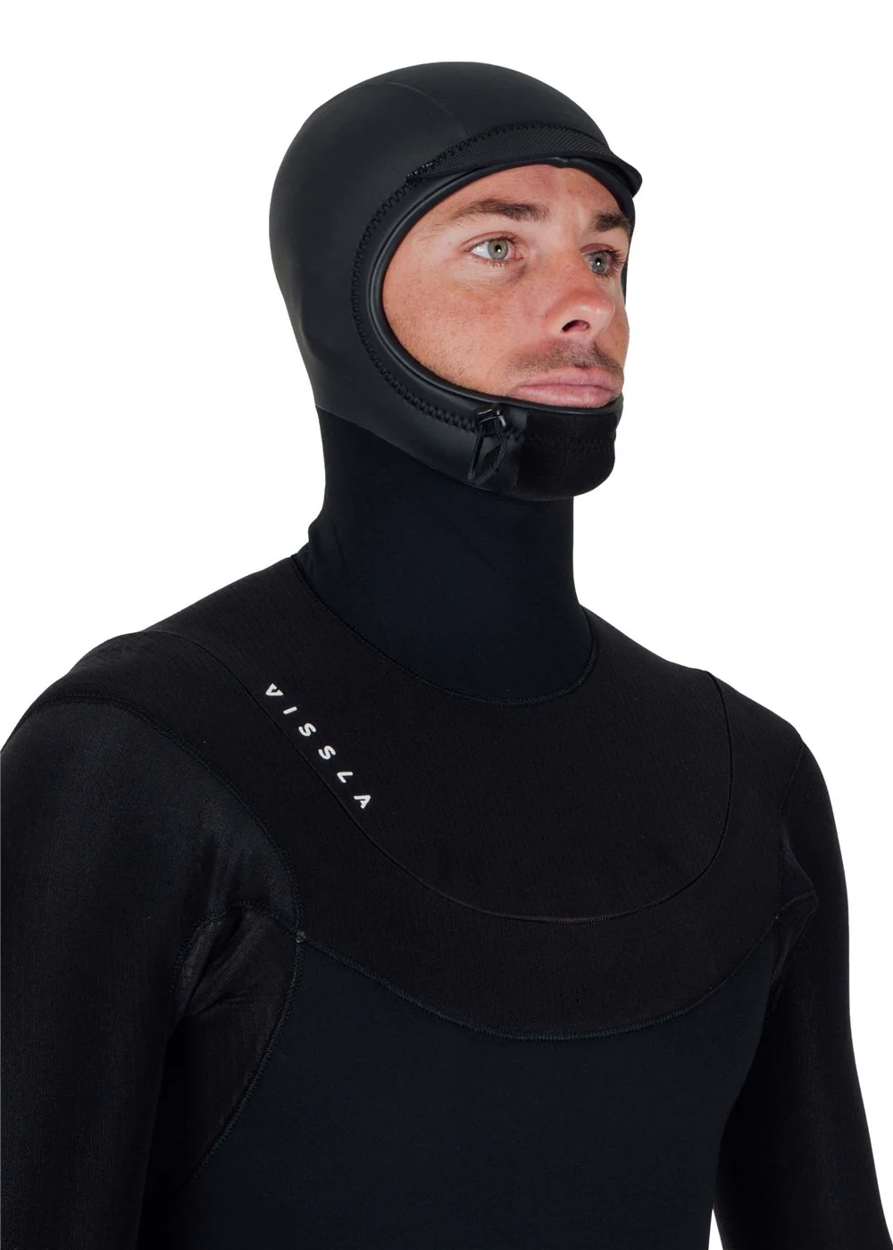 New Seas 5-4 U-Zip Hooded Wetsuit - BLK - Image 3